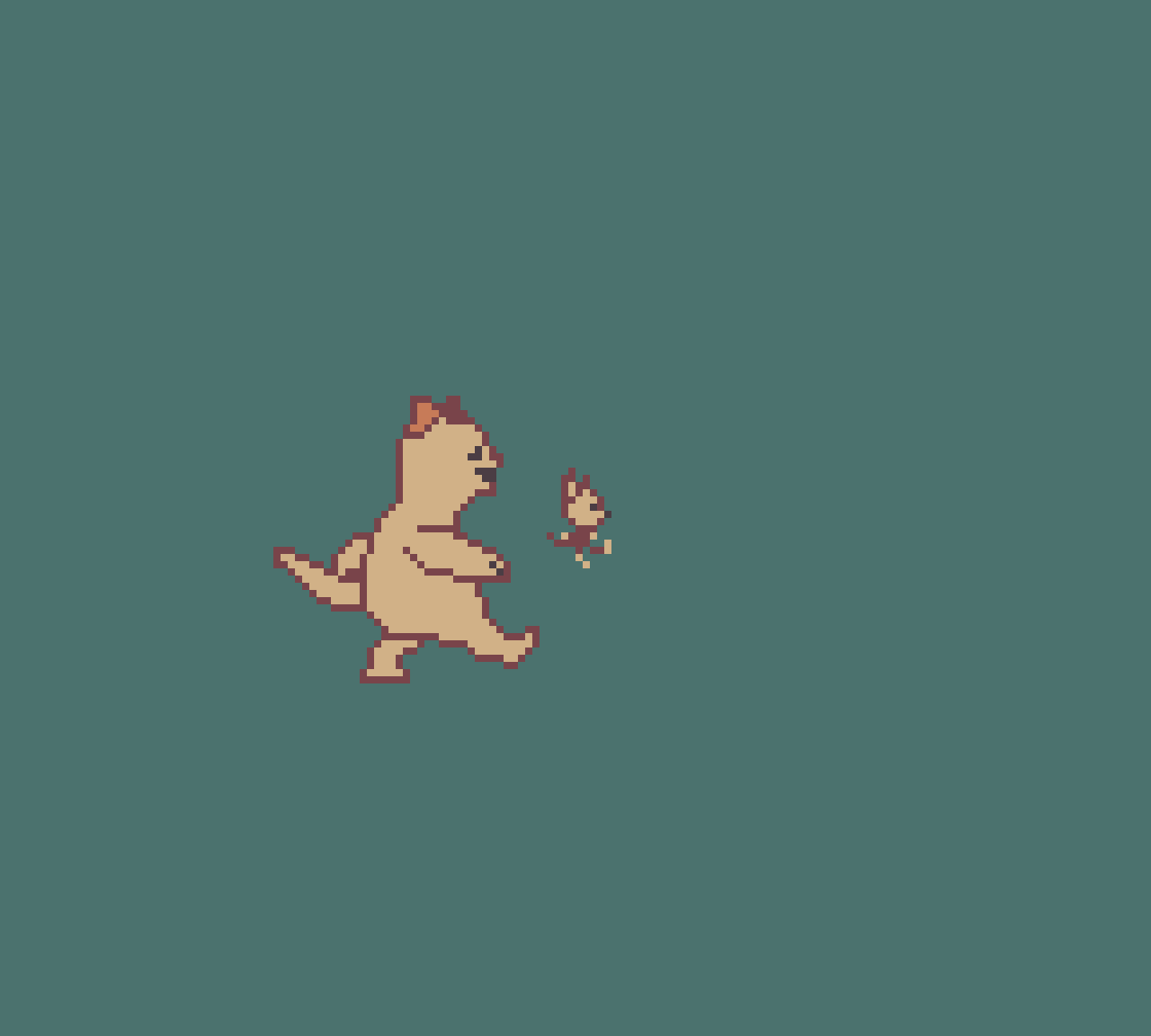 pixel art cat walking