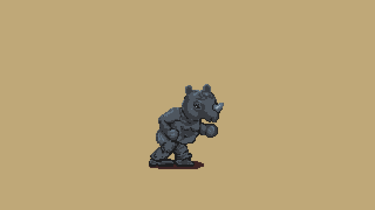 rhino pixel art