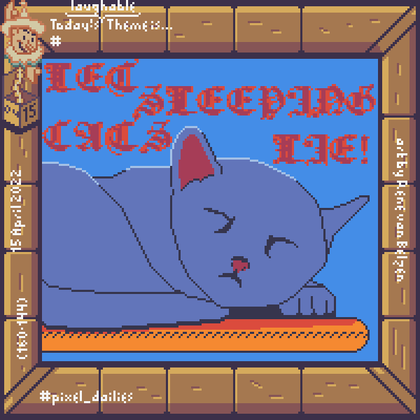 Pixel art Let Sleeping Cats Lie!