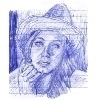 thumbnail of a ballpoint pen portrait sketch