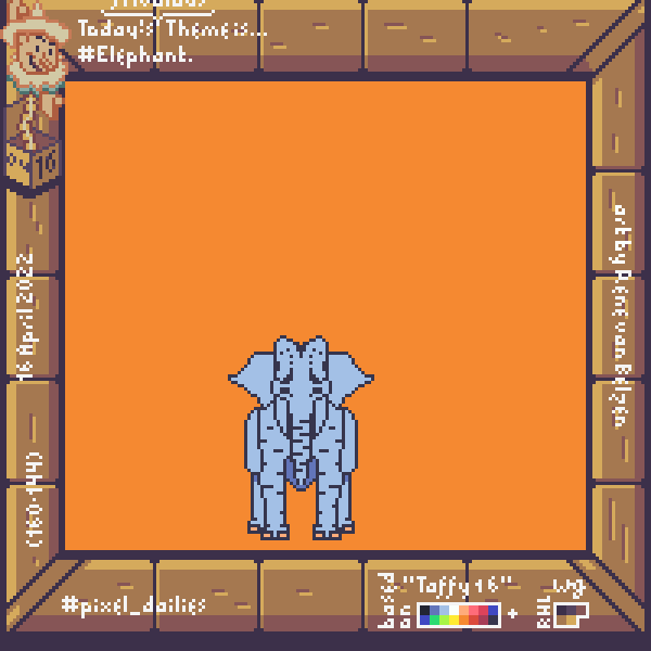 pixel art animation of elephant